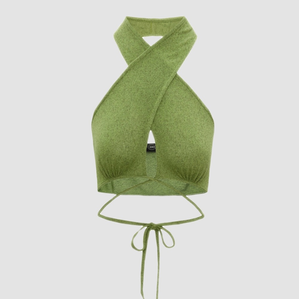 Green halter top WITH trousers set L size